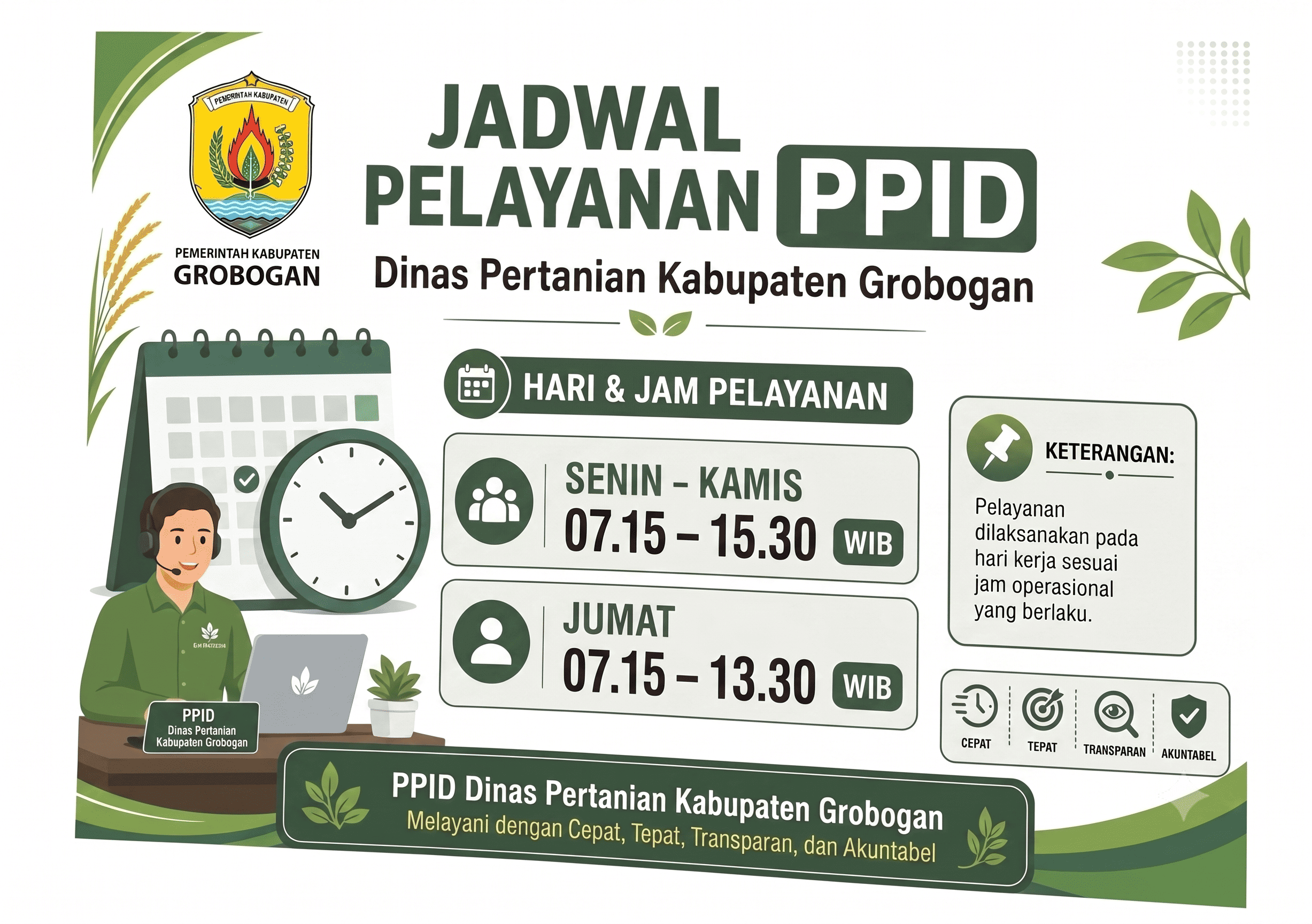 Jadwal Pelayanan PPID